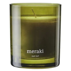 Duftlys oud leaf 9,5x8 cm grønn