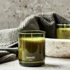 Duftlys oud leaf 9,5x8 cm grønn