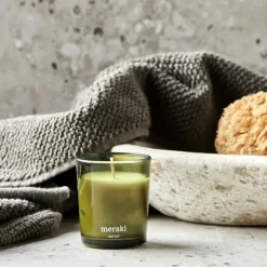 Duftlys oud leaf 7x6 cm grønn