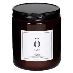 Duftlys sage 7x9 cm brun