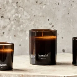 Duftlys warm tonka 9,5x8 cm brun