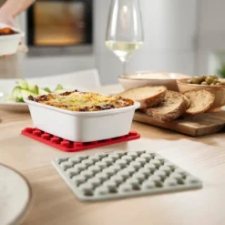 Duo bordskåner grå/rød