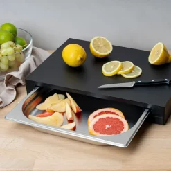 Duracore skjærebrett med skuff 39x27 cm svart