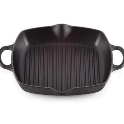 Dyp grillpanne støpejern 30 cm black