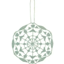 Easter påskeoppeheng 8,5 cm støvet grønn knipling