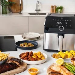 Easy Fry Mega airfryer 7,5L svart/stål