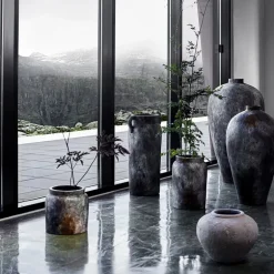 Echo blomsterpotte 28 cm rustgrå