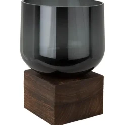 Eddie telysholder 14,5x18 cm svart