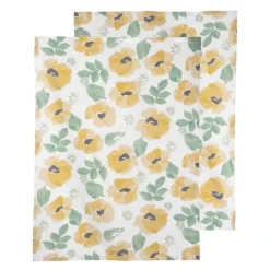Eden kjøkkenhåndkle 2 stk 50x70 cm blandet gul