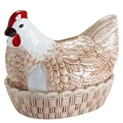 Eggoppbevaring høne 23,4 cm natur