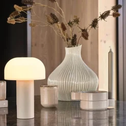 Eik vase 27x28 cm krem