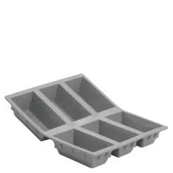 Elastomoule bakeform for 6 småbrød grå