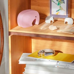 Elephant elefant boks sølv/rosa