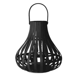 Eliz lykt i tre 31x41 cm svart