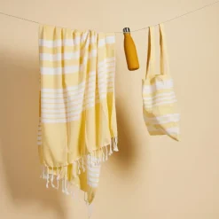 Ella Hamam bomullspose 41x38 cm gul