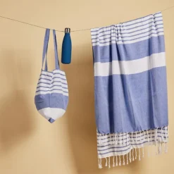 Ella Hamam bomullsveske 41x38 cm blå