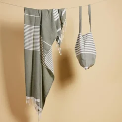 Ella Hamam bomullsveske 41x38 cm grønn