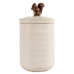 Ellen Ekorrekrukke med lokk 13,5 cm benvit
