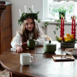 Ellen krukke med lokk 7,5 cm grønn
