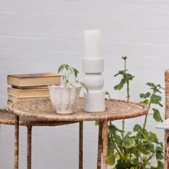 Ellia lysestake 23 cm hvit