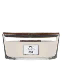 Ellipse duftlys white teak