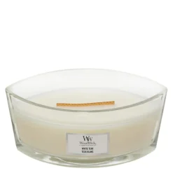 Ellipse duftlys white teak