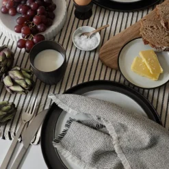 Elouise bordløper 41,5x140 cm offwhite/black