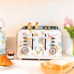 Elveden brødrister 4 skiver white/silver