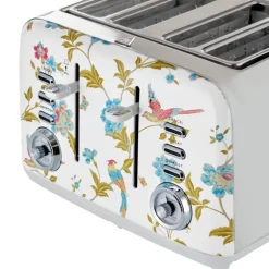 Elveden brødrister 4 skiver white/silver