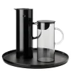 EM77 termokanne/serveringsbrett/kanne med lokk black
