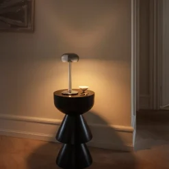 Emendo LED-batterilampe 13x29 cm krom