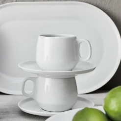 ENSO ovalt fat 35x22 cm super white