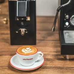 Espressokopper 7,5 cl med skål 2 stk hvit