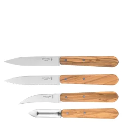 Essentials knivsett 4 deler olive