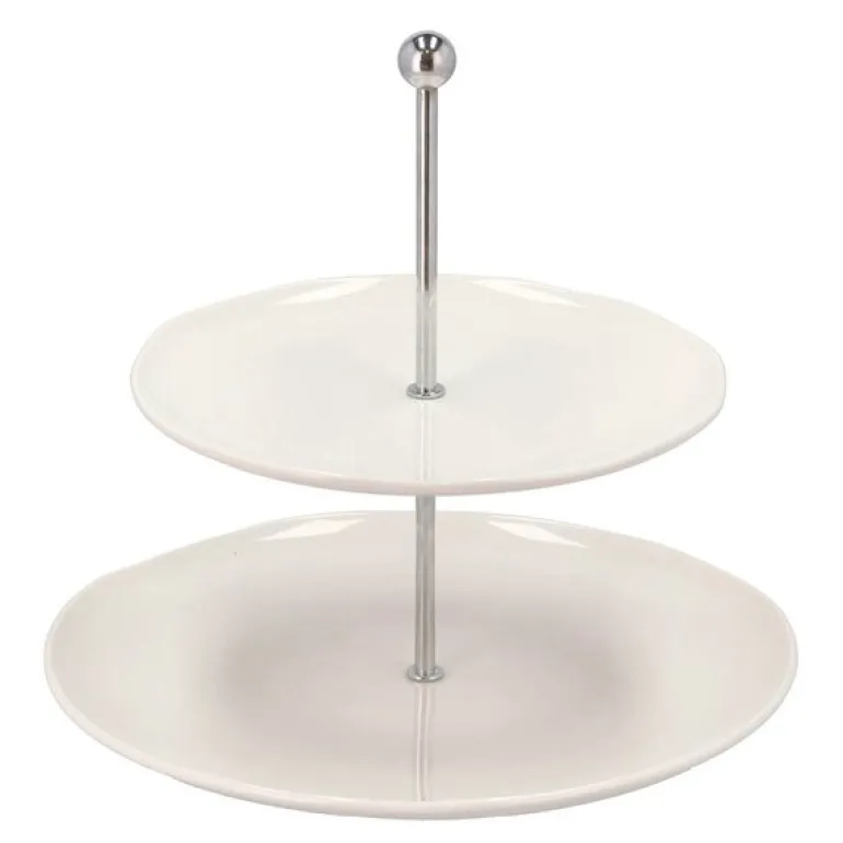 Etasjefat 2 lag porselen hvit