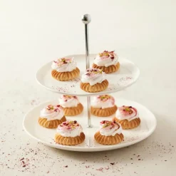 Etasjefat 2 lag porselen hvit