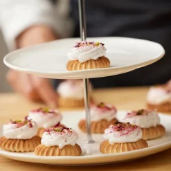 Etasjefat 2 lag porselen hvit