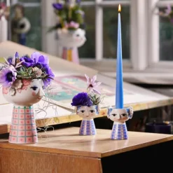 Eva lysestake 9,5 cm blå