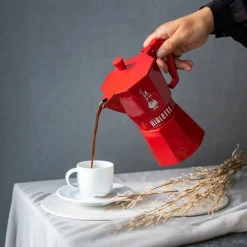 Exclusive espressokanne 3 kopper 13 cl rød