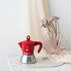 Exclusive espressokanne 2 kopper 10 cl rød