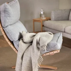 Falketind ullpledd 120x180 cm naturlig beige