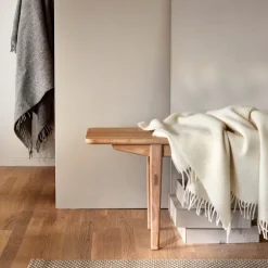 Falketind ullpledd 120x180 cm offwhite