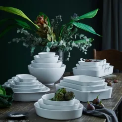 Fat ovalt stort 36 cm hvit