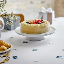 Festlig duk 140x270 cm hvit