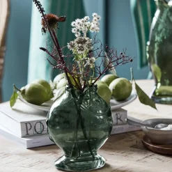 Fish vase 17,5 cm røkt grå