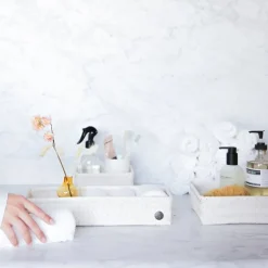 Fit lang oppbevaringskurv 39x12x7 cm champagne