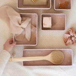 Fit lang oppbevaringskurv 39x12x7 cm copper blush