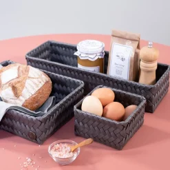 Fit lang oppbevaringskurv 39x12x7 cm dark grey