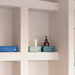 Fit liten oppbevaringskurv 18x12x7 cm eucalyptus