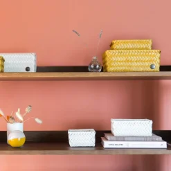 Fit liten oppbevaringskurv 18x12x7 cm champagne